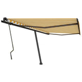 Vidaxl Laifel détaché étend manuellement 450x350 cm jaune et blanc