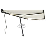 Vidaxl Luifel extensible manuellement avec la Crème à LED 450x350 cm -Colore