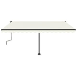 Vidaxl Luifel extensible manuellement avec la Crème à LED 450x350 cm -Colore