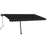 Vidaxl Luifel extensible manuellement avec une couleur anthracite LED 450x350 cm