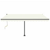Vidaxl Luifel Automatique avec led et capteur de vent 450x350 cm couleur crème