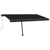 Vidaxl luifel automatique avec led et capteur de vent 450x350 cm anthracite