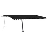 Vidaxl luifel automatique avec led et capteur de vent 500x350 cm anthracite