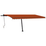 Vidaxl luifel automatique avec capteur de vent LED 500x350 cm brun orange
