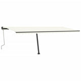 Vidaxl Luifel extensible manuellement avec la Crème à LED 600x350 cm -Colore