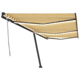 Vidaxl luifel extensible manuellement avec LED 600x350 cm jaune et blanc