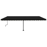 Vidaxl Luifel extensible manuellement avec une couleur anthracite LED 600x350 cm
