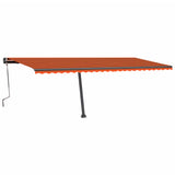 Vidaxl Luifel extensible manuellement avec LED 600x350 cm orange et marron