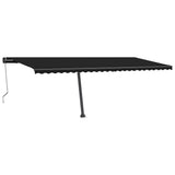 Vidaxl Luifel automatique avec un capteur LED et de vent 600x350 cm anthracite