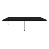 Vidaxl Luifel automatique avec un capteur LED et de vent 600x350 cm anthracite
