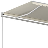 Vidaxl Luifel a automatiquement extensible avec des poteaux 3x2,5 M CRAME -COLORES