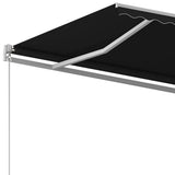 Vidaxl Luifel a automatiquement extensible avec des poteaux de couleur anthracite de 3x2,5 m