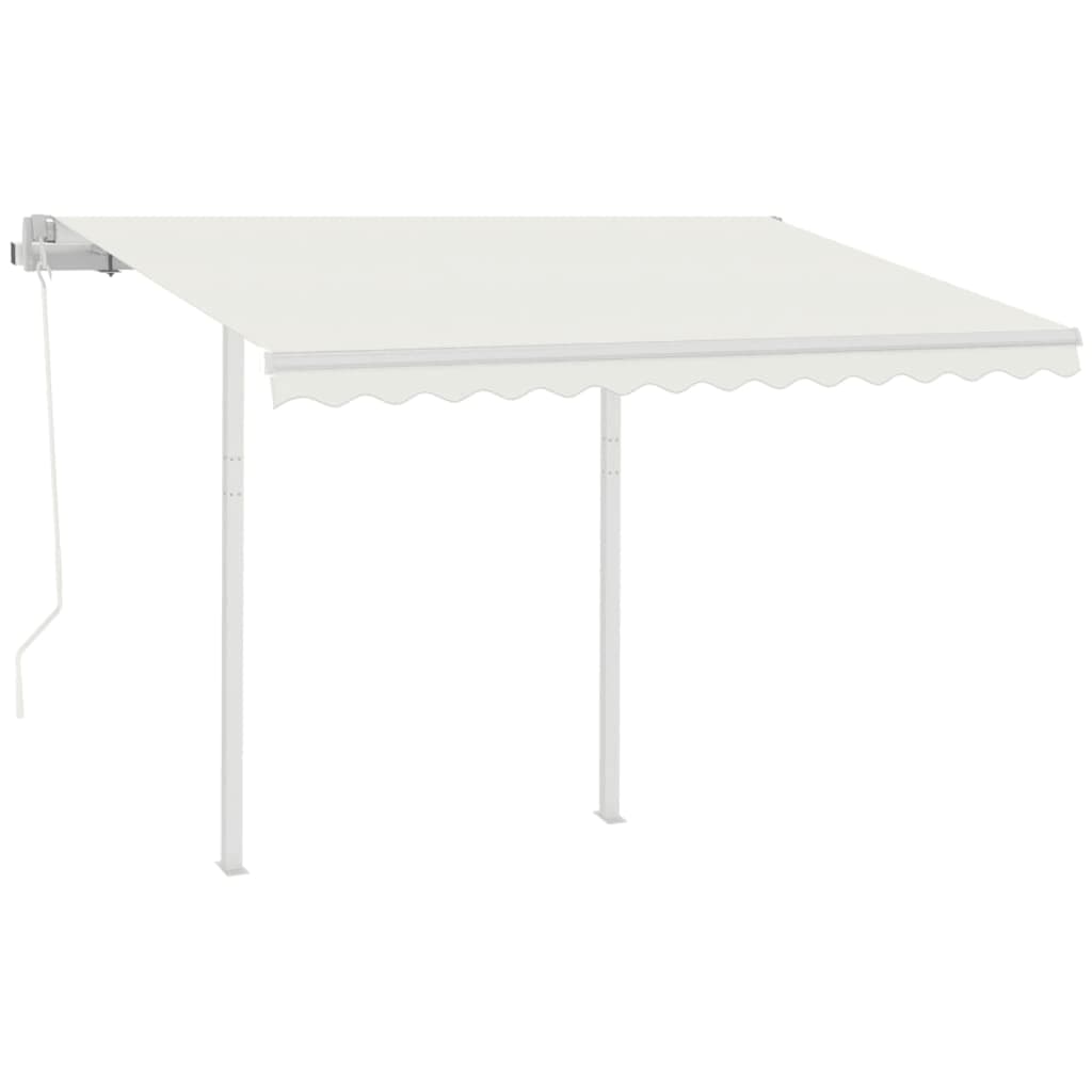 Vidaxl Luifel est automatiquement extensible avec des poteaux de 3,5x2,5 M CRAME -COLORES