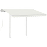Vidaxl Luifel est automatiquement extensible avec des poteaux de 3,5x2,5 M CRAME -COLORES
