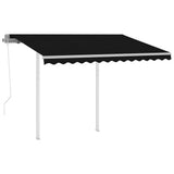 Vidaxl Luifel est automatiquement extensible avec des poteaux de 3,5 x 2,5 m anthracite