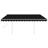 Vidaxl Luifel extensible manuellement avec une anthracite LED 4x3 m
