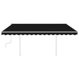 Vidaxl luifel extensible manuellement avec une LED 4,5x3 m anthracite -colored