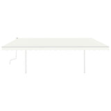 Vidaxl luifel extensible manuellement avec des poteaux 5x3 m crème -colored