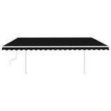 Vidaxl Luifel extensible manuellement avec un LED 5x3 m anthracite -colored