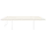 Vidaxl luifel extensible manuellement avec des poteaux 6x3 m crème -colored