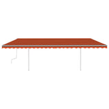 Vidaxl luifel extensible manuellement avec LED 6x3 m orange et brun
