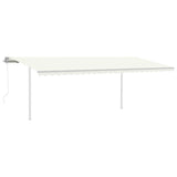Vidaxl Luifel extensible automatiquement avec des poteaux 6x3 M CRAME -COLORES