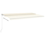 Vidaxl Luifel extensible automatiquement avec des poteaux 6x3 M CRAME -COLORES