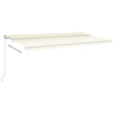 Vidaxl luifel automatique avec led et capteur de vent 6x3 m crème -colored
