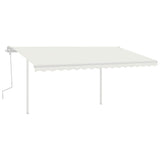 Vidaxl Luifel extensible manuellement avec LED 4x3,5 M crème -colored