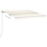 Vidaxl luifel automatique avec led et capteur de vent 4x3,5 m crème -colored