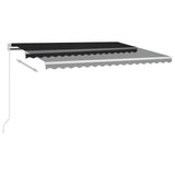 Vidaxl luifel automatique avec led et capteur de vent 4x3,5 m anthracite