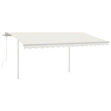 Vidaxl Luifel est automatiquement extensible avec des poteaux 4,5x3,5 M CRAME -COLORES