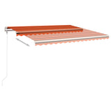 Vidaxl Luifel a automatiquement extensible avec des poteaux 4,5x3,5 m orange brun