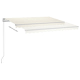 Vidaxl luifel automatique avec led et capteur de vent 4,5x3,5 m crème -colored