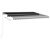 Vidaxl luifel automatique avec led et capteur de vent 4,5x3,5 m anthracite