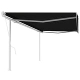 Vidaxl Luifel avec des poteaux Sortez automatiquement de 5x3,5 m de couleur anthracite