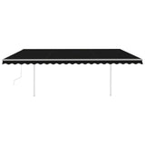 Vidaxl Luifel avec des poteaux Sortez automatiquement de 5x3,5 m de couleur anthracite