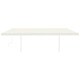 Vidaxl Luifel extensible manuellement avec LED 6x3,5 M crème -colored