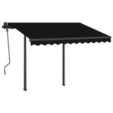 Vidaxl Luifel extensible manuellement avec la LED 3,5 x 2,5 m anthracite -colored