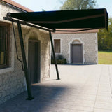 Auvent VidaXL extensible automatiquement avec poteaux 4,5x3 m couleur anthracite