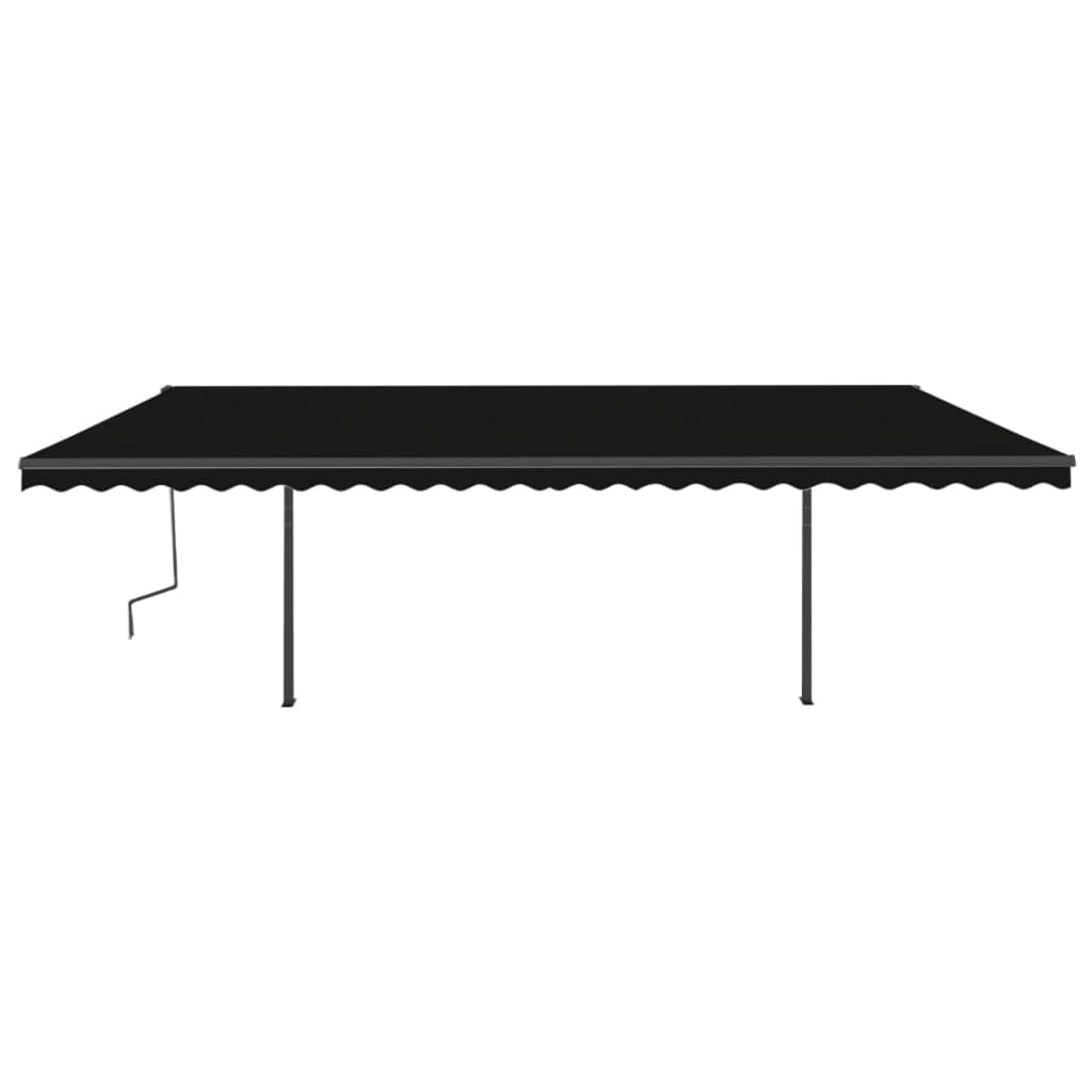 Vidaxl Luifel extensible manuellement avec un LED 6x3 M anthracite -colored