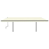 Vidaxl Luifel extensible automatiquement avec des poteaux 6x3 M CRAME -COLORES
