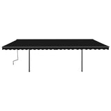 Vidaxl luifel automatique avec led et capteur de vent 6x3 m anthracite -colored