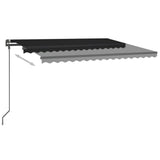 VidaXL Auvent extensible manuellement avec LED 4x3,5 m anthracite