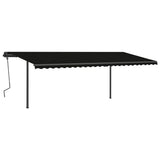 Vidaxl Luifel extensible manuellement avec une LED 6x3,5 M anthracite -colored