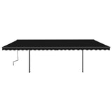 Vidaxl Luifel extensible manuellement avec une LED 6x3,5 M anthracite -colored