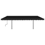 Vidaxl Luifel a automatiquement extensible avec des poteaux de 6x3,5 m couleur anthracite