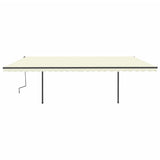Vidaxl luifel automatique avec led et capteur de vent 6x3,5 m crème -colored