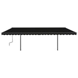 Vidaxl luifel automatique avec led et capteur de vent 6x3,5 m couleur anthracite