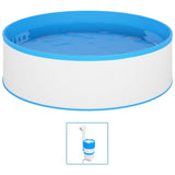 Piscina Vidaxl Splasher con skimmer sospeso e pompa 350x90 cm bianco